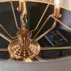 Lampa wisząca abażurowa lniana okrągła chromowana minimalistyczna klasyczna HIGHCLERE 99152 ENDON 